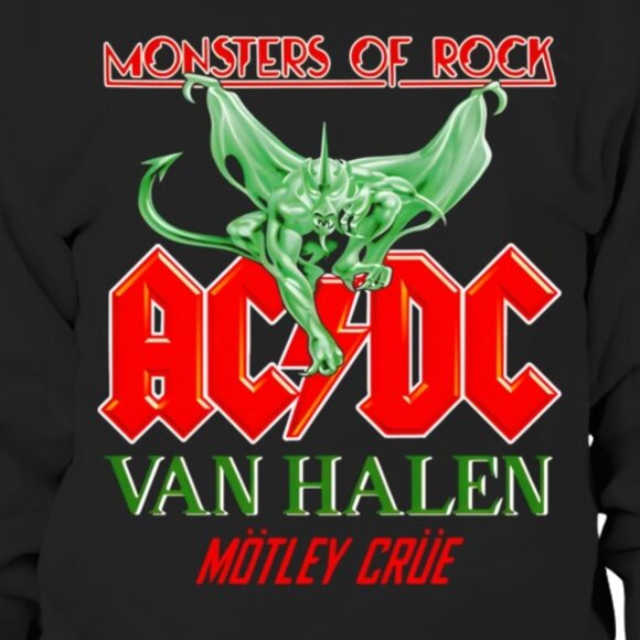 Monsters Of Rock ACDC Van Halen Motley Crue Band Sweatshirt 24 - Picture 2 of 5